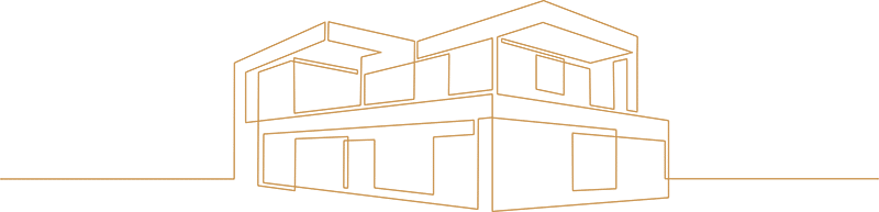 One continuous line drawing of modern house