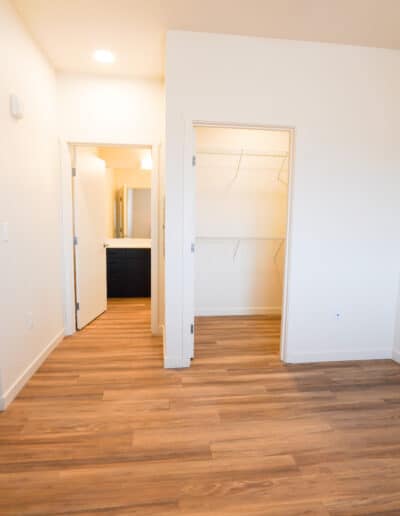 Luxury apartment bedroom & closet