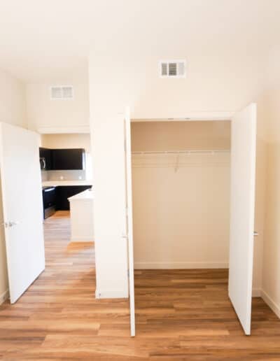 Luxury apartment bedroom & closet